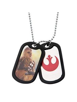 Jewelry Episode 7 Chewbacca Stainless Steel Double Dog Tag Pendant Necklace, 22"