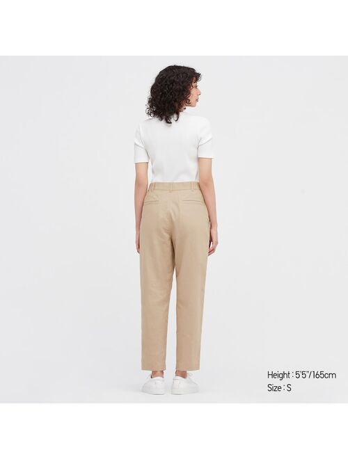 UNIQLO LINEN-COTTON TAPERED PANTS
