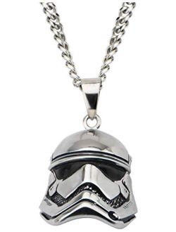 Jewelry Unisex Episode 7 Stormtrooper Stainless Steel 3D Pendant Necklace, 22"