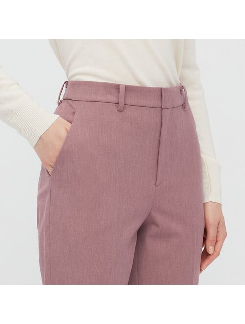UNIQLO WOMEN SMART 2-WAY STRETCH SOLID ANKLE-LENGTH PANTS
