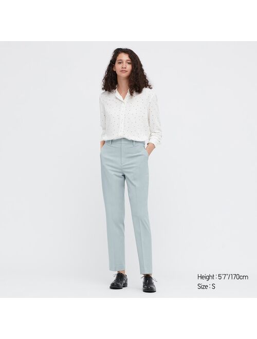 UNIQLO WOMEN SMART 2-WAY STRETCH SOLID ANKLE-LENGTH PANTS(TALL)