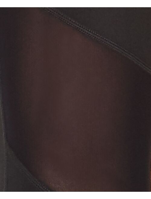 Calvin Klein Performance Mesh-Inset Cropped Leggings