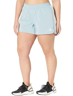 Plus Size Pacer 3-Stripes Woven Shorts