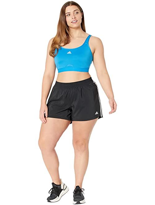 adidas Plus Size Pacer 3-Stripes Woven Shorts