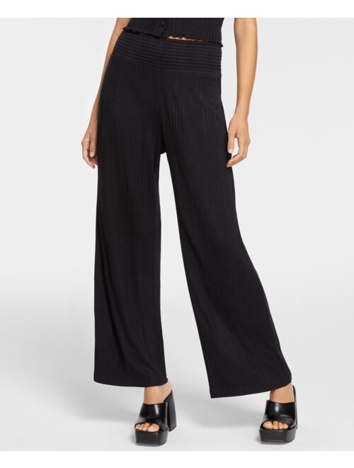 Bar III Ribbed Pull-On Pants, Created for Macy's