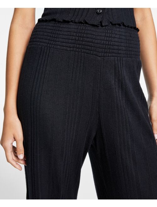 Bar III Ribbed Pull-On Pants, Created for Macy's