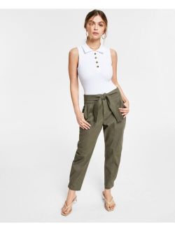 Tie-Front Tapered Pants, Created for Macy's