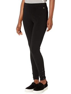 Luxe Fashion Leggings with Ankle Lacing Detail