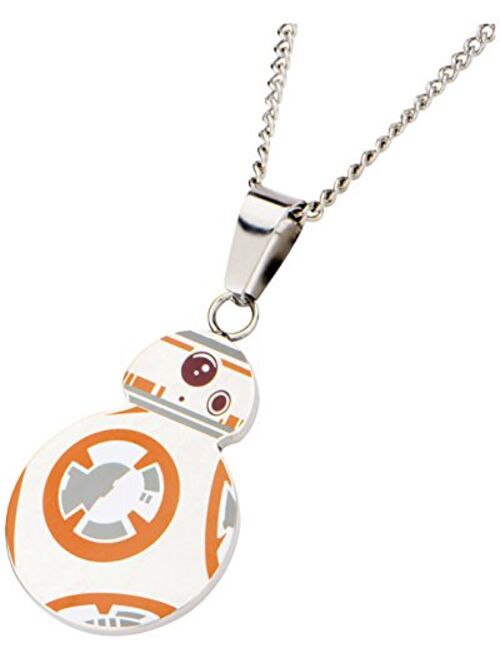 Star Wars Jewelry Unisex Episode 7 Cutout Stainless Steel Pendant Necklace, 22"