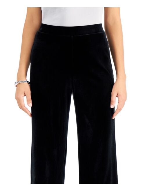 Kasper Velour Pull-On Pants