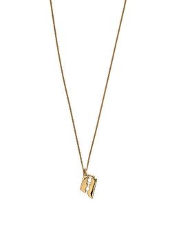 Blade gold-plated necklace