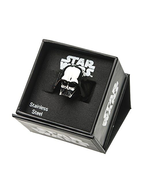 Star Wars Jewelry Men's Darth Vader 3D Stainless Steel Ring, Silver, 12