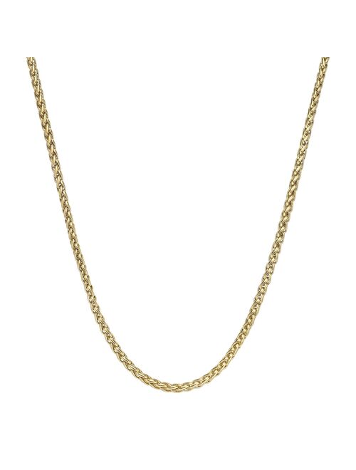 Men's LYNX Stainless Steel Wheat Chain Necklace