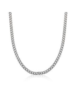 Stainless Steel 7 mm Curb Chain Necklace