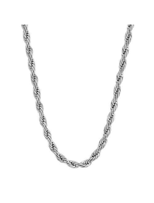 Men's LYNX Stainless Steel Rope Chain Necklace