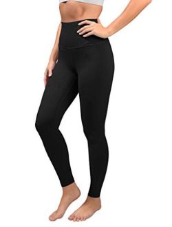 Cotton High Waist Ankle Length Compression Leggings with Elastic Free Waistband