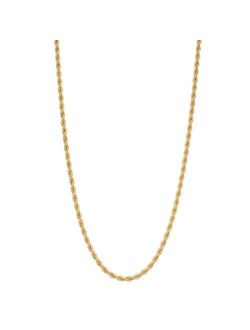 14k Gold Plated Rope Chain Necklace