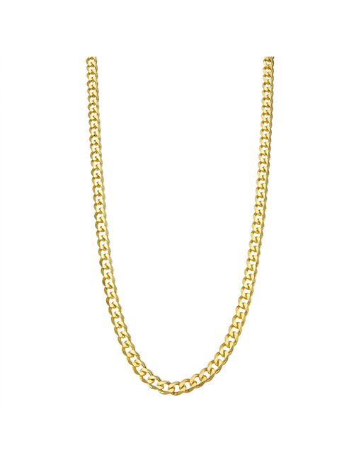 Primavera 24k Gold Over Silver Curb Chain Necklace - 24 in.