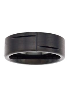 Men's Tungsten Carbide Black Ion Plated Ring