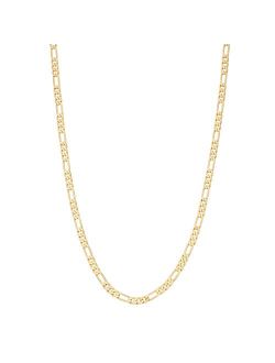 Men's 14k Gold Plated Figaro Chain Necklace