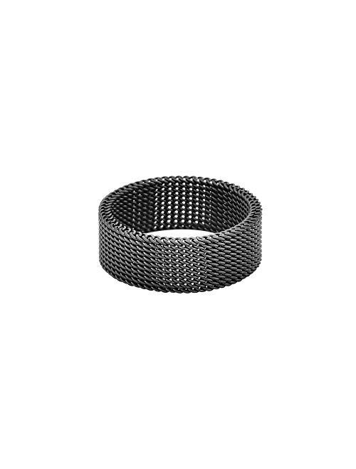 Geoffrey Beene Stainless Steel Men's Comfort Fit Mesh Ring