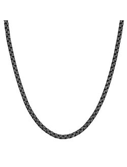 Men's 6mm Stainless Steel 24inches Pattern Box Chain Link Necklace