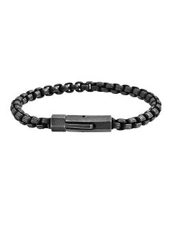 Men's Stainless Steel Pattern Box Chain Bracelet