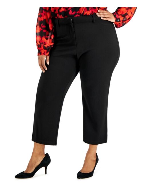 Calvin Klein Plus Size Solid Ankle Pants
