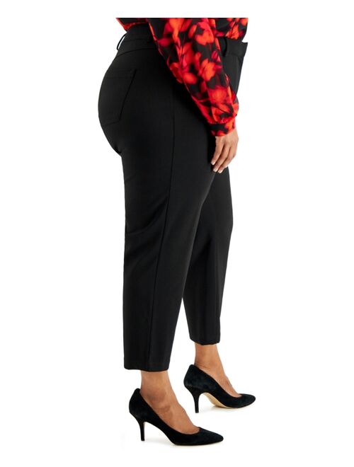 Calvin Klein Plus Size Solid Ankle Pants