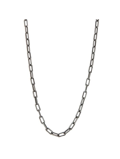 Simply Vera Vera Wang Antiqued Black Stainless Steel Link Chain Necklace