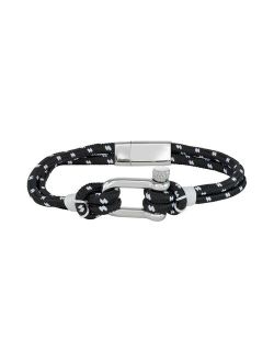 Men's Black & White Nautical Cord Bracelet