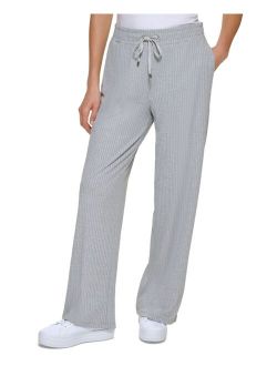 Rib Knit Wide Leg Pants