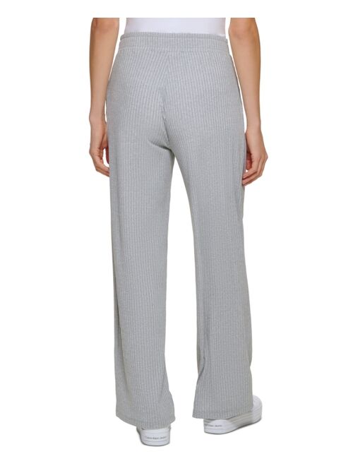 Calvin Klein Rib Knit Wide Leg Pants