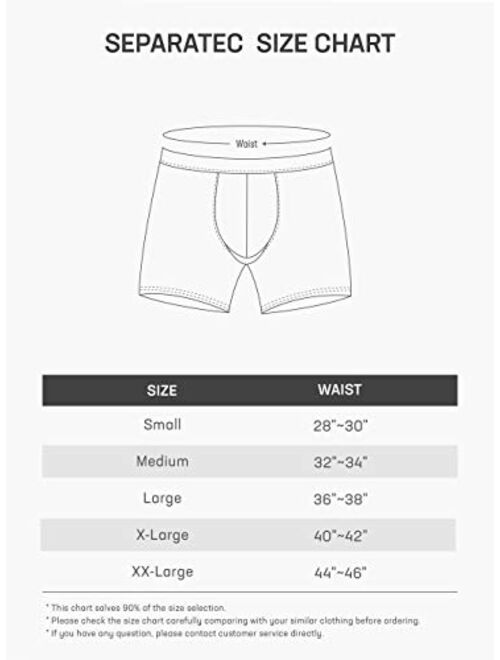 Separatec Men's Dual Pouch Underwear 8'' Inseam Lightweight Quick Dry Boxer Briefs 3 Pack