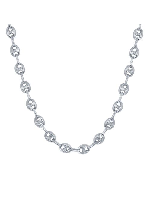 Men's Sterling Silver 6 mm Marina Puff Chain Necklace
