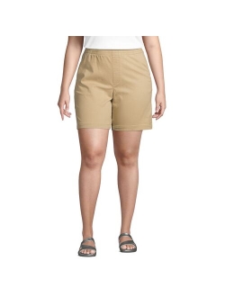 Plus Size Lands' End Pull-On 7" Chino Shorts