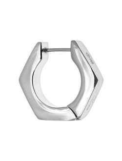Stainless Steel Hex Nut Earring - Single Earring