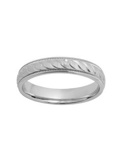 Sterling Silver Textured Wedding Ring