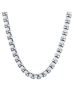 Steel Nation Men's Stainless Steel Square Link Chain Necklace