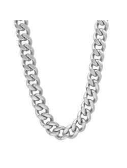 Steel Nation Men's Stainless Steel Curb Link Chain Necklace
