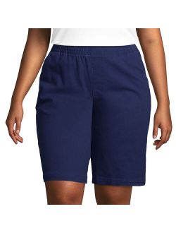 Plus Size Lands' End Pull-On Chino Bermuda Shorts