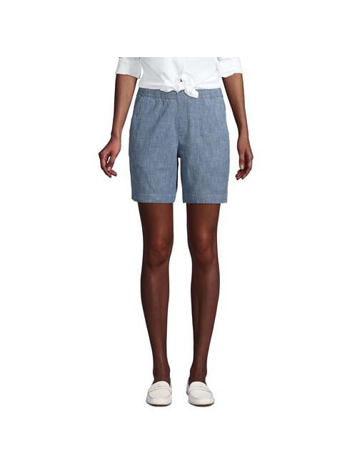 Women's Lands' End Pull-On Chambray Shorts