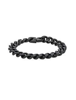 Black Ion-Plated Stainless Steel Curb Chain Bracelet