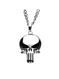 The Punisher Stainless Steel Skull Pendant Necklace