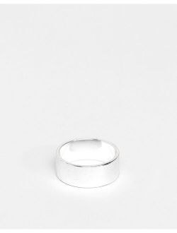 pinky band ring in silver tone