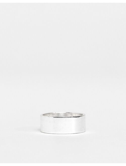 ASOS DESIGN pinky band ring in silver tone