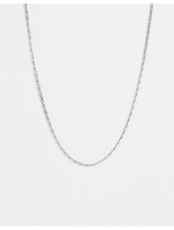 DesignB skinny neck chain in silver