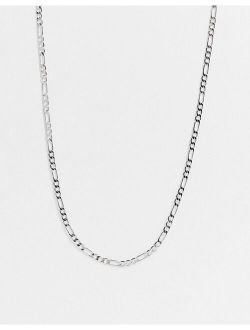 DesignB skinny figaro neck chain in silver