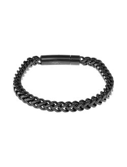 Stainless Steel Black Ion Foxtail Chain Bracelet