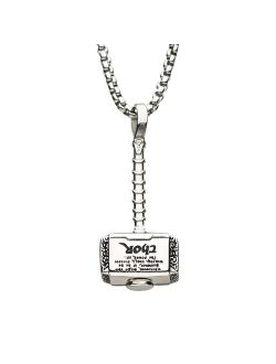 Thor Stainless Steel Hammer Pendant Necklace